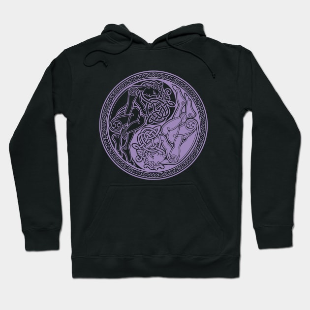 Celtic Yin Yang - purple Hoodie by Dysis23A